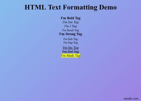 การจัดรูปแบบข้อความ HTML 