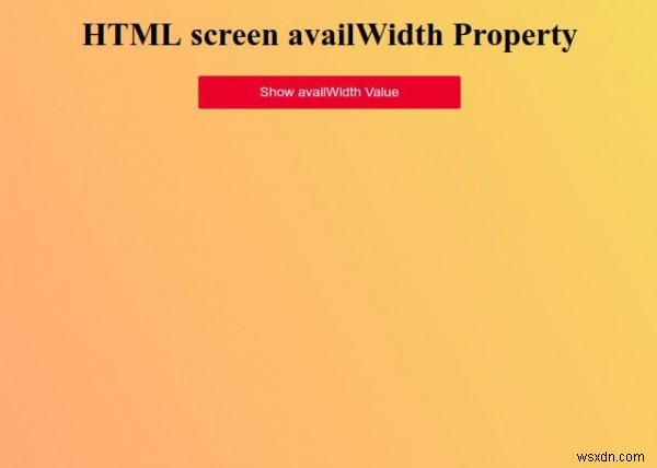 หน้าจอ HTML พร็อพเพอร์ตี้ความกว้าง 