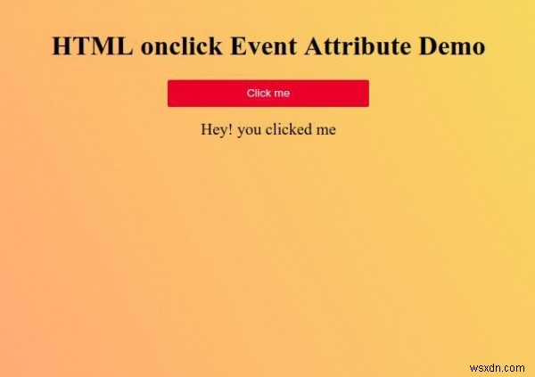 HTML onclick แอตทริบิวต์เหตุการณ์ 