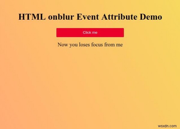 HTML onblur แอตทริบิวต์เหตุการณ์ 