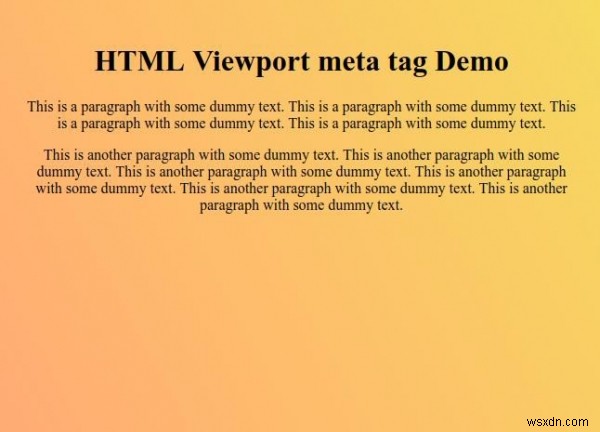 เมตาแท็ก HTML Viewport สำหรับการออกแบบเว็บที่ตอบสนอง 