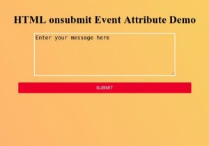HTML onsubmit Event Attribute 