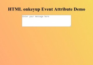 HTML onkeyup แอตทริบิวต์เหตุการณ์ 