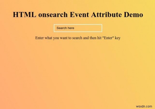 แอตทริบิวต์เหตุการณ์ในการค้นหา HTML 