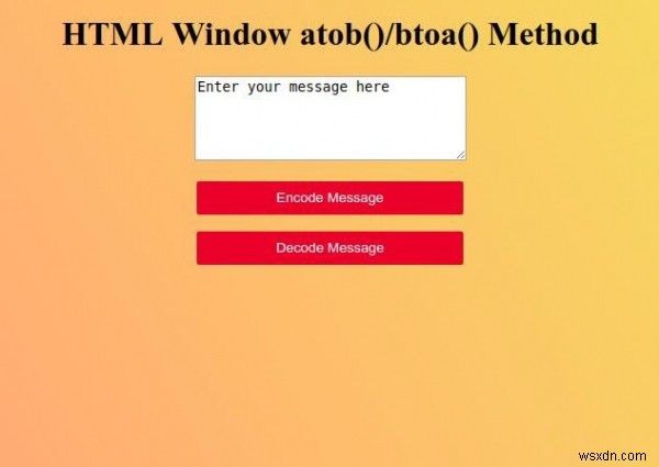 HTML หน้าต่าง btoa( ) วิธีการ 