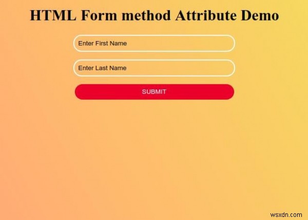 แอตทริบิวต์วิธีการแบบฟอร์ม HTML 