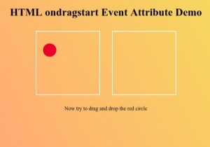 HTML ondragstart Event Attribute 
