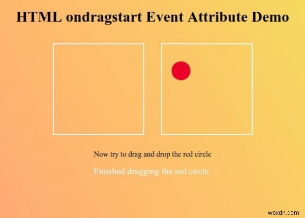 HTML ondragstart Event Attribute 