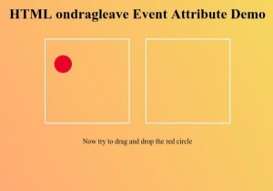 HTML ondragleave Event Attribute 