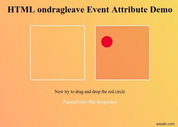 HTML ondragleave Event Attribute 