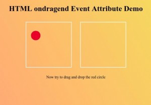 HTML ondragend Event Attribute 
