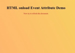 HTML onload คุณสมบัติเหตุการณ์ 