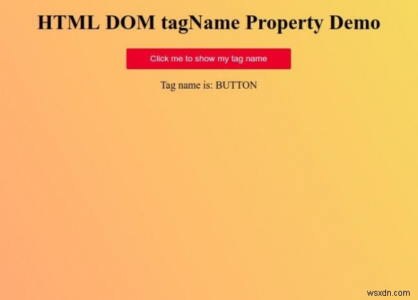 HTML DOM tagName คุณสมบัติ 