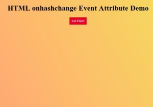 HTML onhashchange Event Attribute 