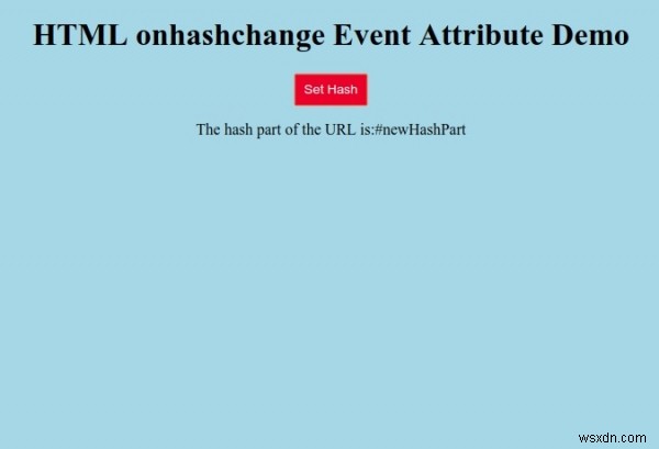 HTML onhashchange Event Attribute 