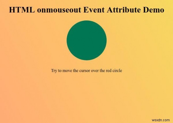 HTML onmouseout Event Attribute 