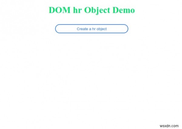 วัตถุ HTML DOM HR 