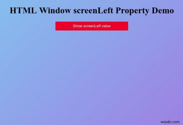 HTML Window screen คุณสมบัติด้านซ้าย 