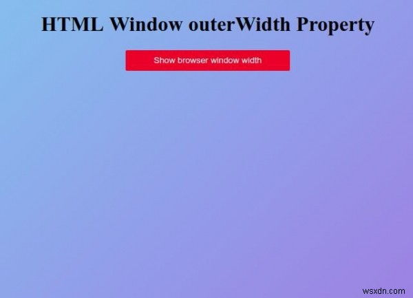 คุณสมบัติความกว้างของหน้าต่าง HTML 