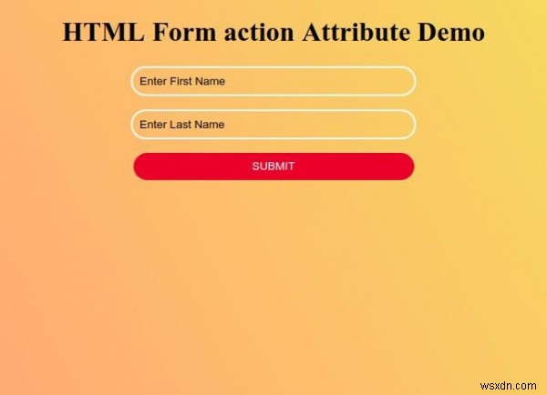 แอตทริบิวต์การดำเนินการแบบฟอร์ม HTML 