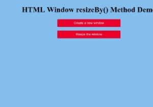 HTML Window resizeBy() Method 