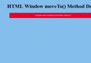 HTML หน้าต่าง moveTo() วิธีการ 