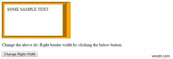 ลักษณะ HTML DOM borderRightWidth คุณสมบัติ 