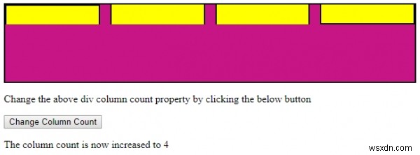 HTML DOM สไตล์ columnCount คุณสมบัติ 