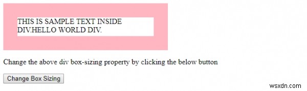 HTML DOM Style boxSizing Property 