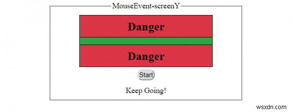 HTML DOM MouseEvent screenY คุณสมบัติ 