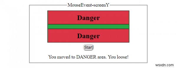 HTML DOM MouseEvent screenY คุณสมบัติ 