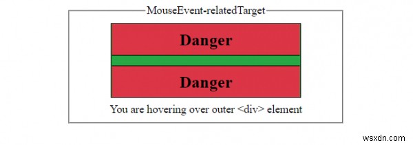 HTML DOM MouseEvent ที่เกี่ยวข้องกับเป้าหมาย 