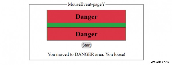 HTML DOM MouseEvent pageY คุณสมบัติ 