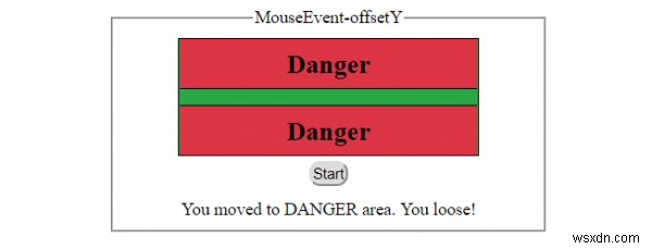 HTML DOM MouseEvent offsetY คุณสมบัติ 