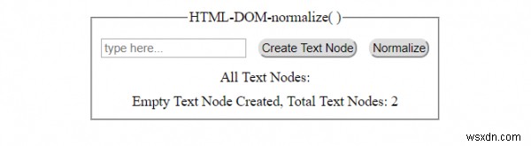 HTML DOM ทำให้เป็นมาตรฐาน ( ) วิธีการ 