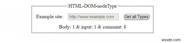 คุณสมบัติ HTML DOM nodeType 