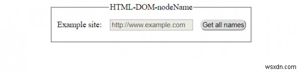 HTML DOM nodeName คุณสมบัติ 