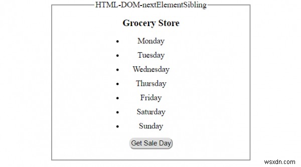HTML DOM nextElementคุณสมบัติพี่น้อง 