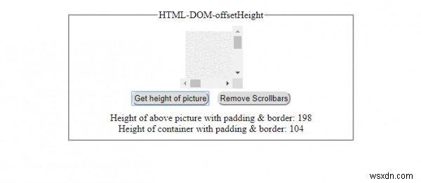 คุณสมบัติ HTML DOM offsetHeight 