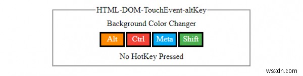 คุณสมบัติ HTML DOM TouchEvent altKey 