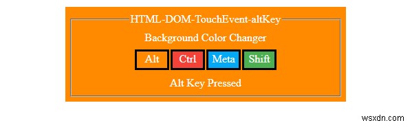 คุณสมบัติ HTML DOM TouchEvent altKey 