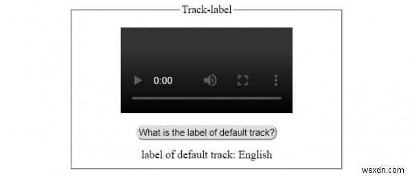 HTML DOM Track label คุณสมบัติ 