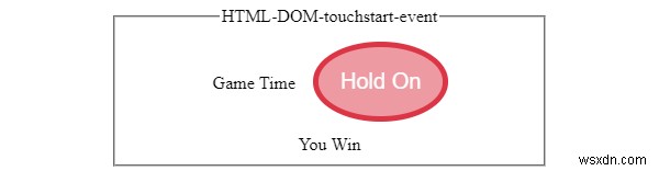 HTML DOM touchstart เหตุการณ์ 