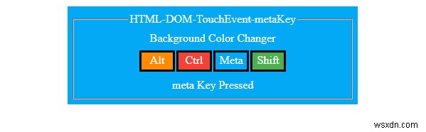 คุณสมบัติ HTML DOM TouchEvent metaKey 