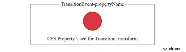 คุณสมบัติ HTML DOM TransitionEvent ชื่อคุณสมบัติ 