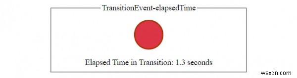 HTML DOM TransitionEvent คุณสมบัติเวลาที่ผ่านไป 