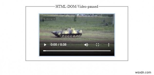 HTML DOM วิดีโอหยุดชั่วคราวพร็อพเพอร์ตี้ 