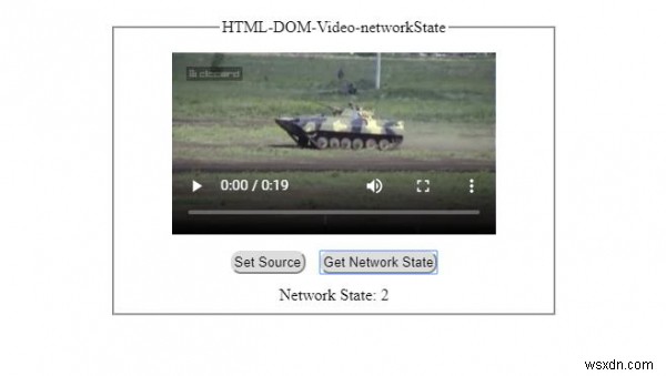 HTML DOM เครือข่ายวิดีโอ คุณสมบัติของรัฐ 