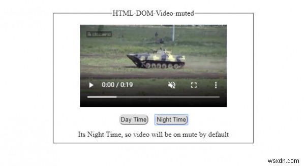 คุณสมบัติปิดเสียงวิดีโอ HTML DOM 
