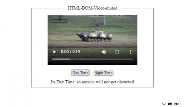 คุณสมบัติปิดเสียงวิดีโอ HTML DOM 